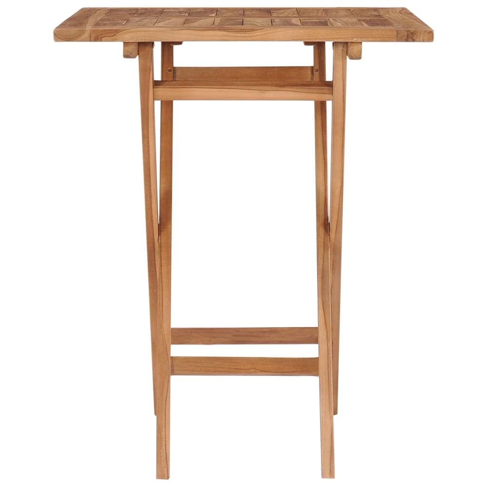 Folding Garden Table vidaXL 60x60x75 cm Solid Teak Wood by vidaXL