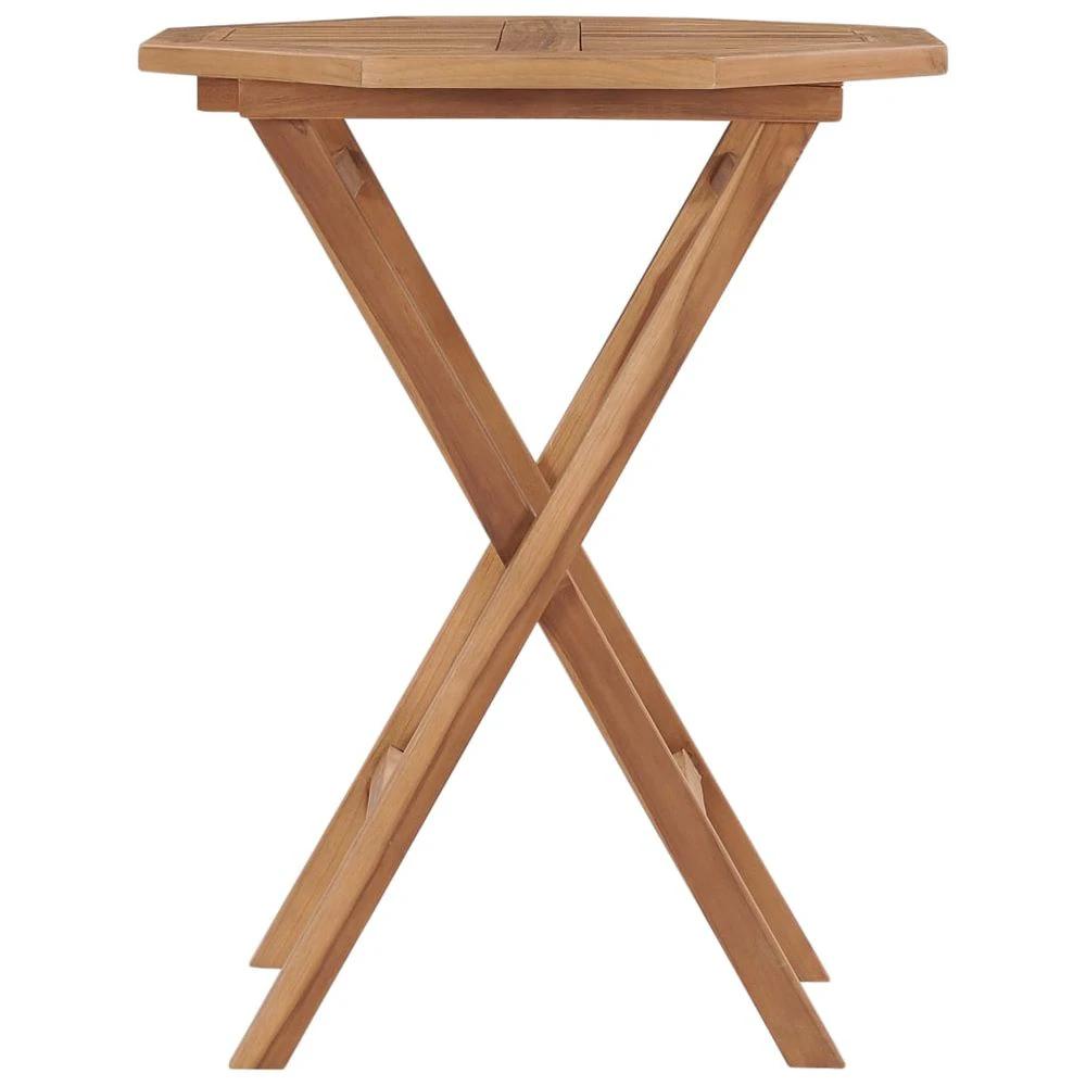 Folding Garden Table vidaXL 60x60x75 cm Solid Teak Wood by vidaXL