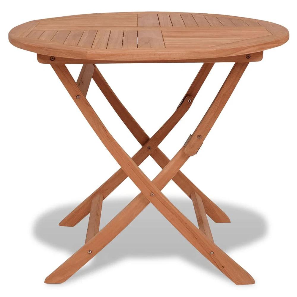 Folding Garden Table vidaXL 85x76 cm Solid Teak Wood by vidaXL
