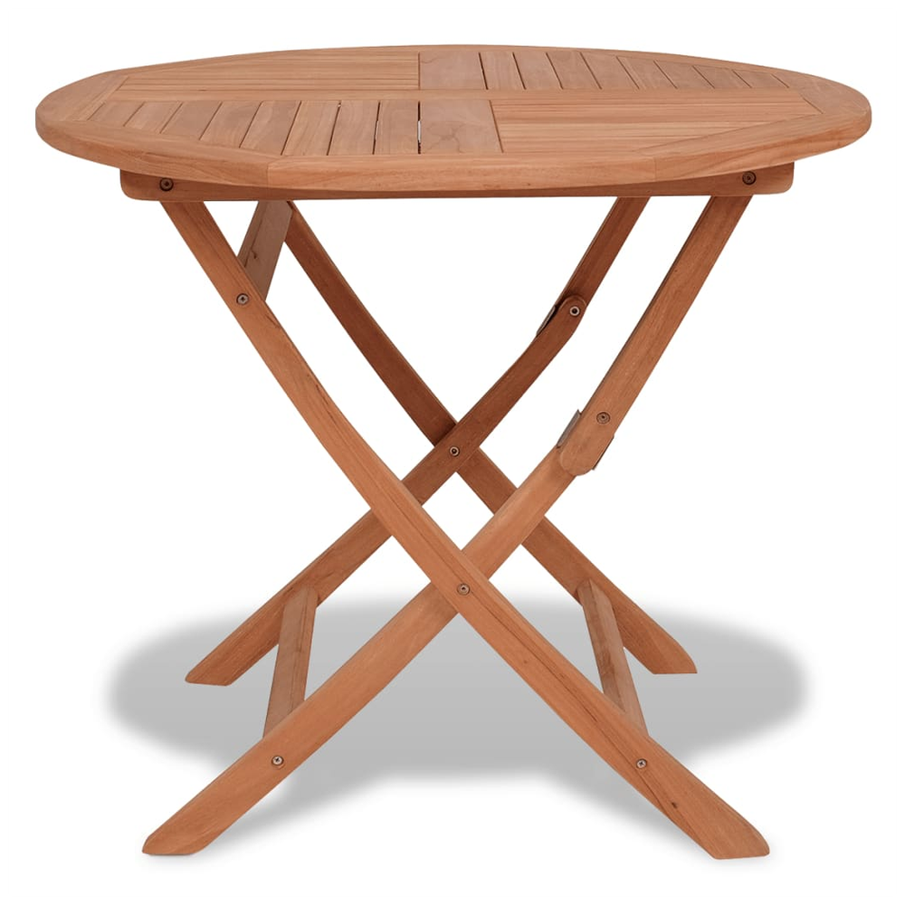 Folding Garden Table vidaXL 85x76 cm Solid Teak Wood by vidaXL