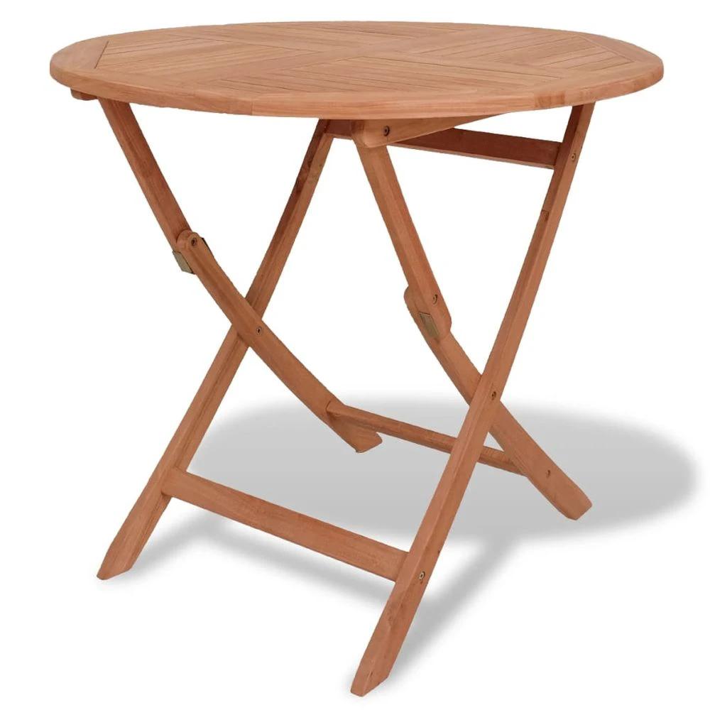 Folding Garden Table vidaXL 85x76 cm Solid Teak Wood by vidaXL