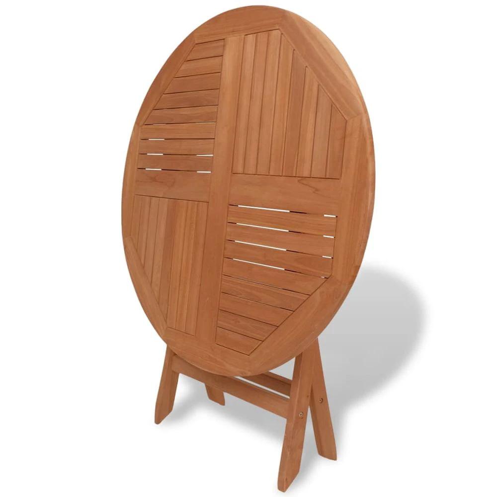 Folding Garden Table vidaXL 85x76 cm Solid Teak Wood by vidaXL