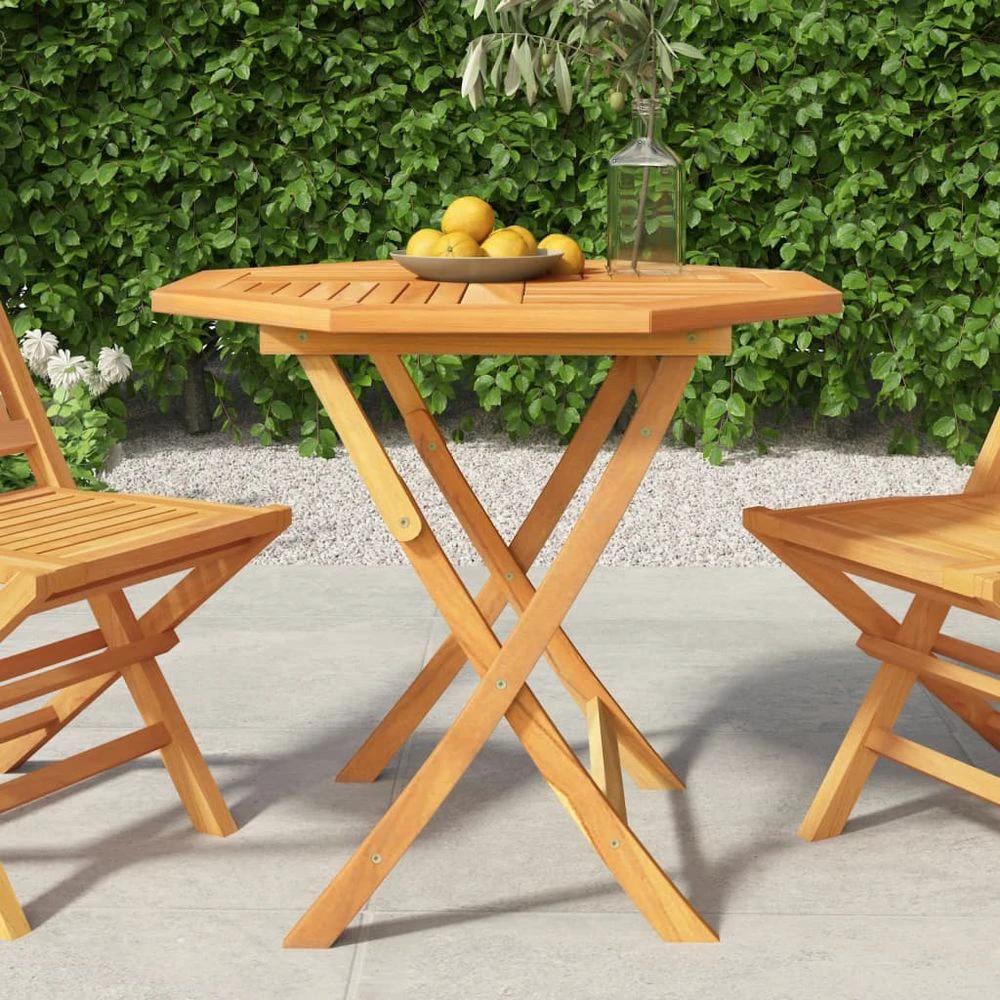Folding Garden Table vidaXL 85x85x76 cm Solid Teak Wood by vidaXL