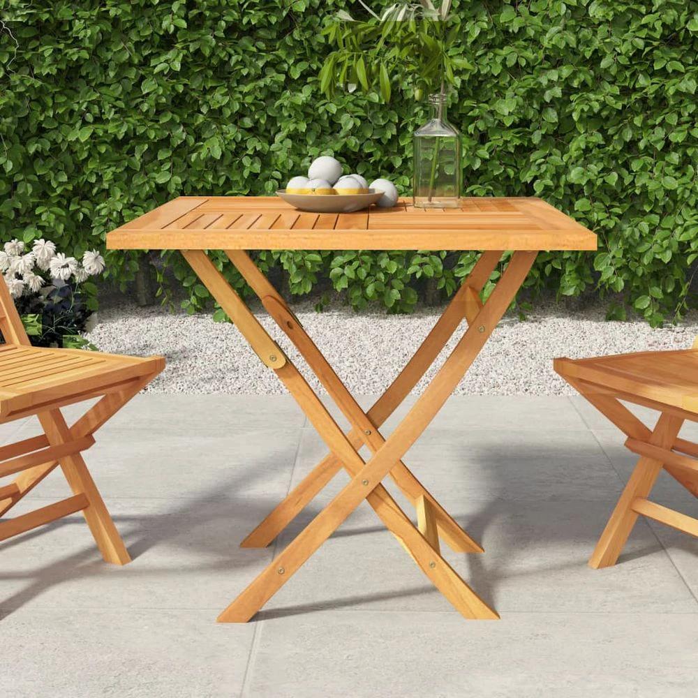 vidaXL Folding Garden Table vidaXL 85x85x76 cm Solid Teak Wood - Uncategorized Garden Table