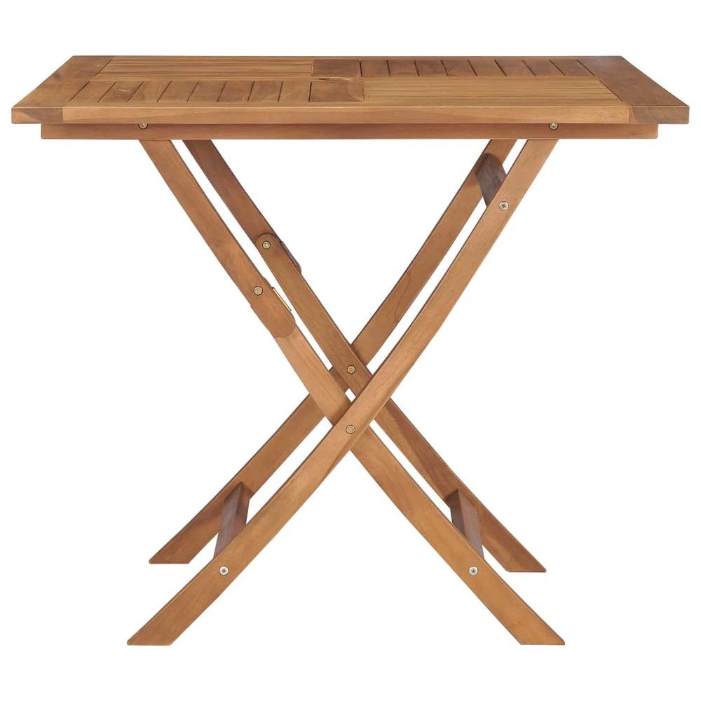 vidaXL Folding Garden Table vidaXL 85x85x76 cm Solid Teak Wood - Uncategorized Garden Table