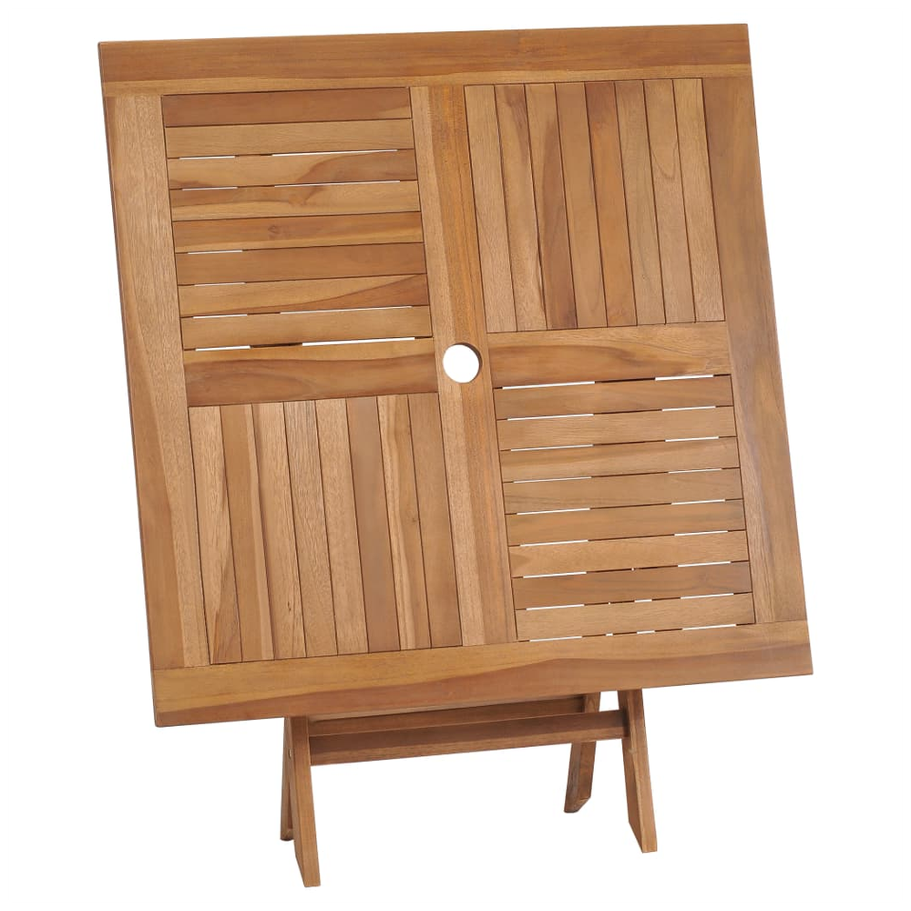 Folding Garden Table vidaXL 85x85x76 cm Solid Teak Wood by vidaXL