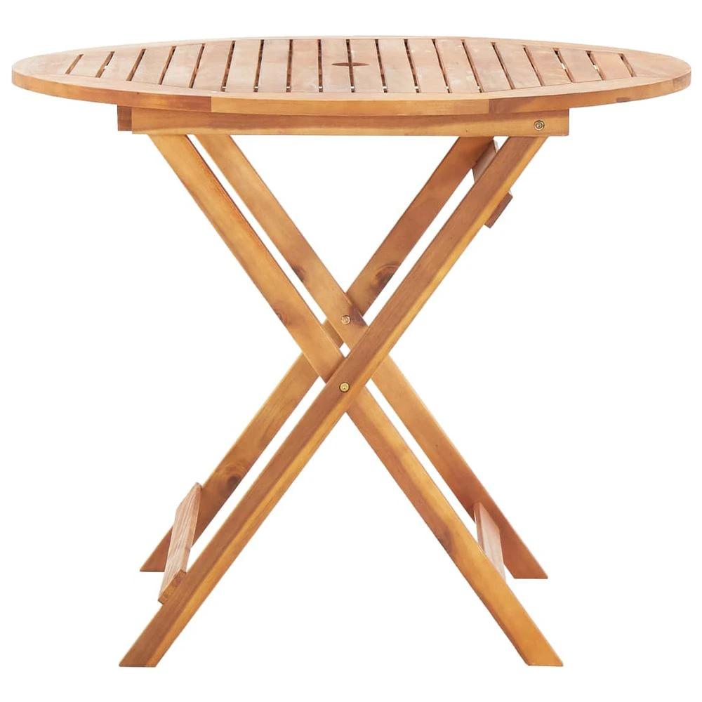 Folding Garden Table vidaXL 90x75 cm Solid Acacia Wood by vidaXL