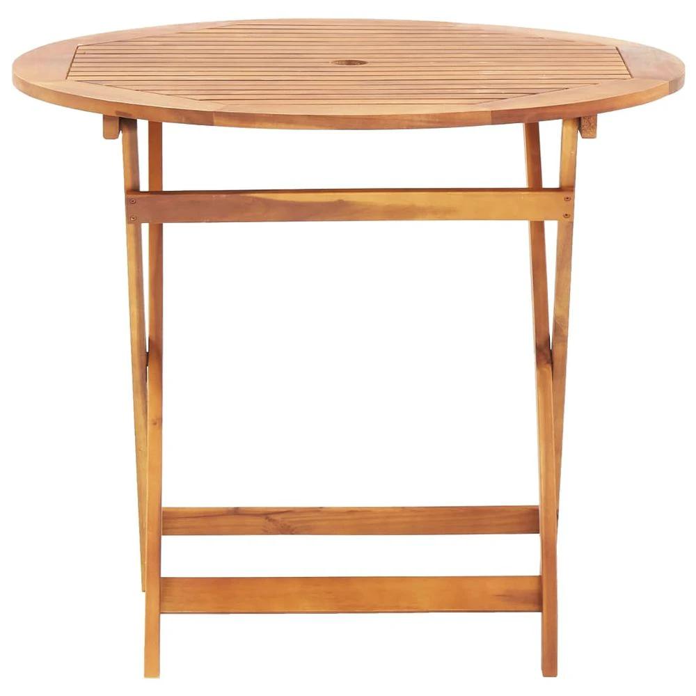 Folding Garden Table vidaXL 90x75 cm Solid Acacia Wood by vidaXL