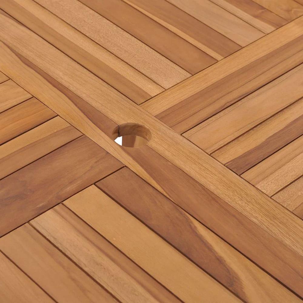 Garden Dining Table vidaXL 110x110x75 cm Solid Wood Teak by vidaXL