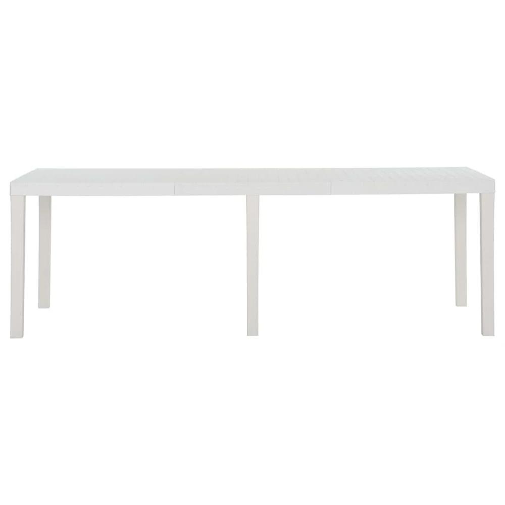 Garden Table 220x90x72 cm vidaXL PP White by vidaXL