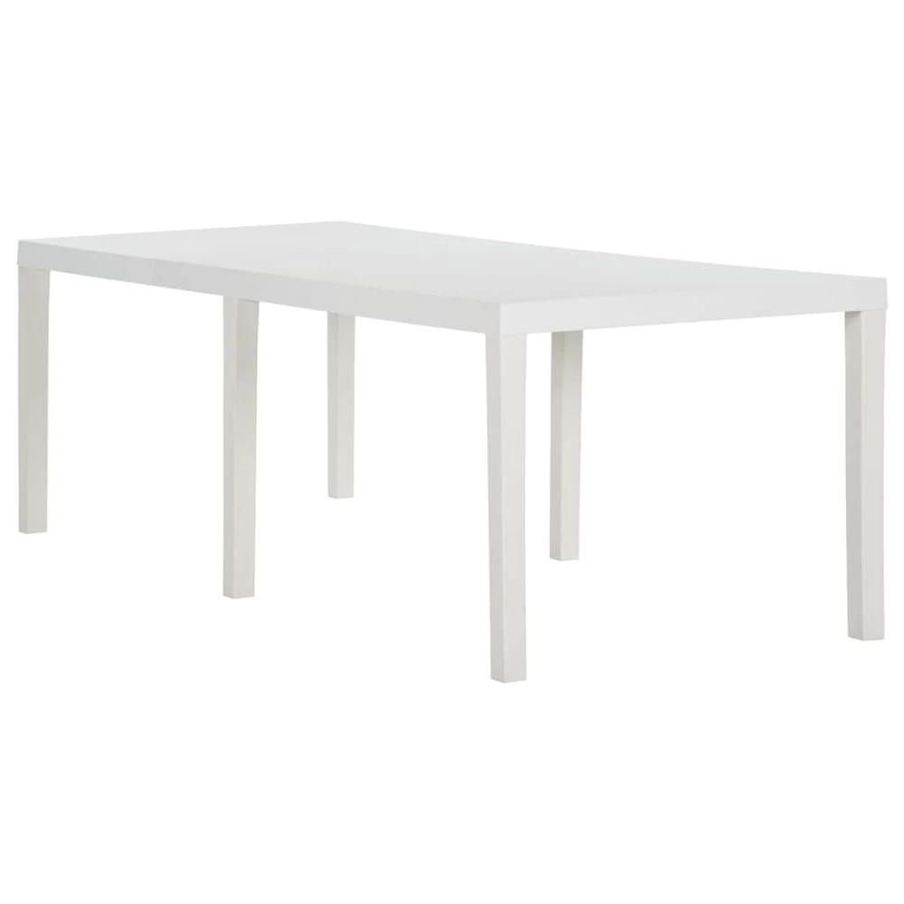 Garden Table 220x90x72 cm vidaXL PP White by vidaXL
