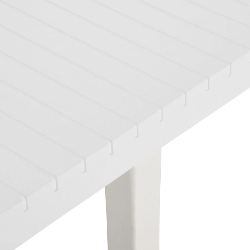 Garden Table 220x90x72 cm vidaXL PP White by vidaXL