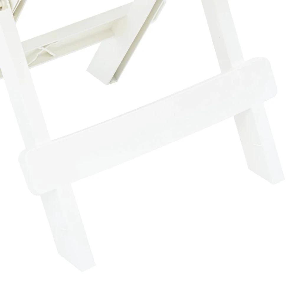 Folding Garden Table vidaXL White 45x43x50 cm Plastic by vidaXL