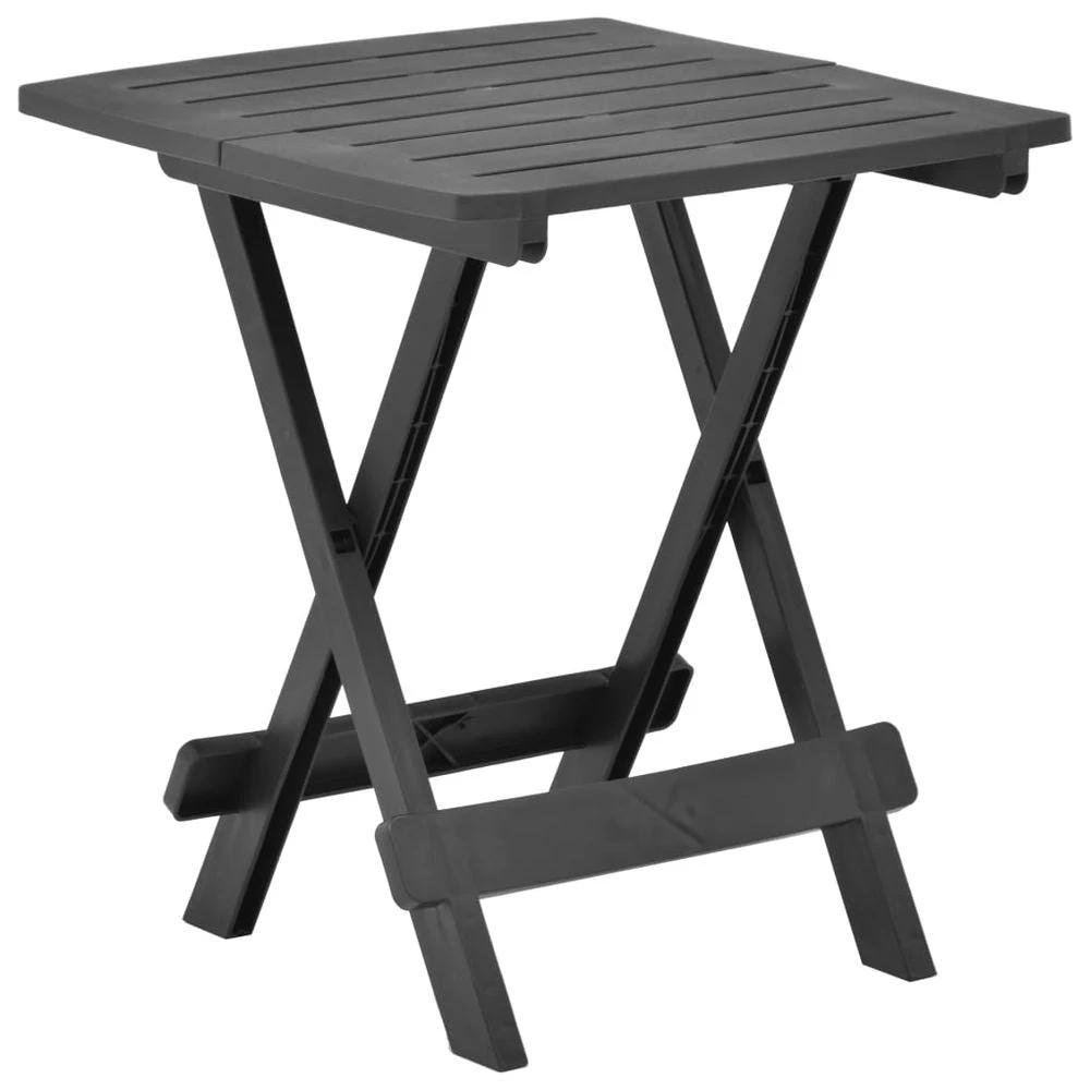 Folding Garden Table vidaXL White 45x43x50 cm Plastic by vidaXL