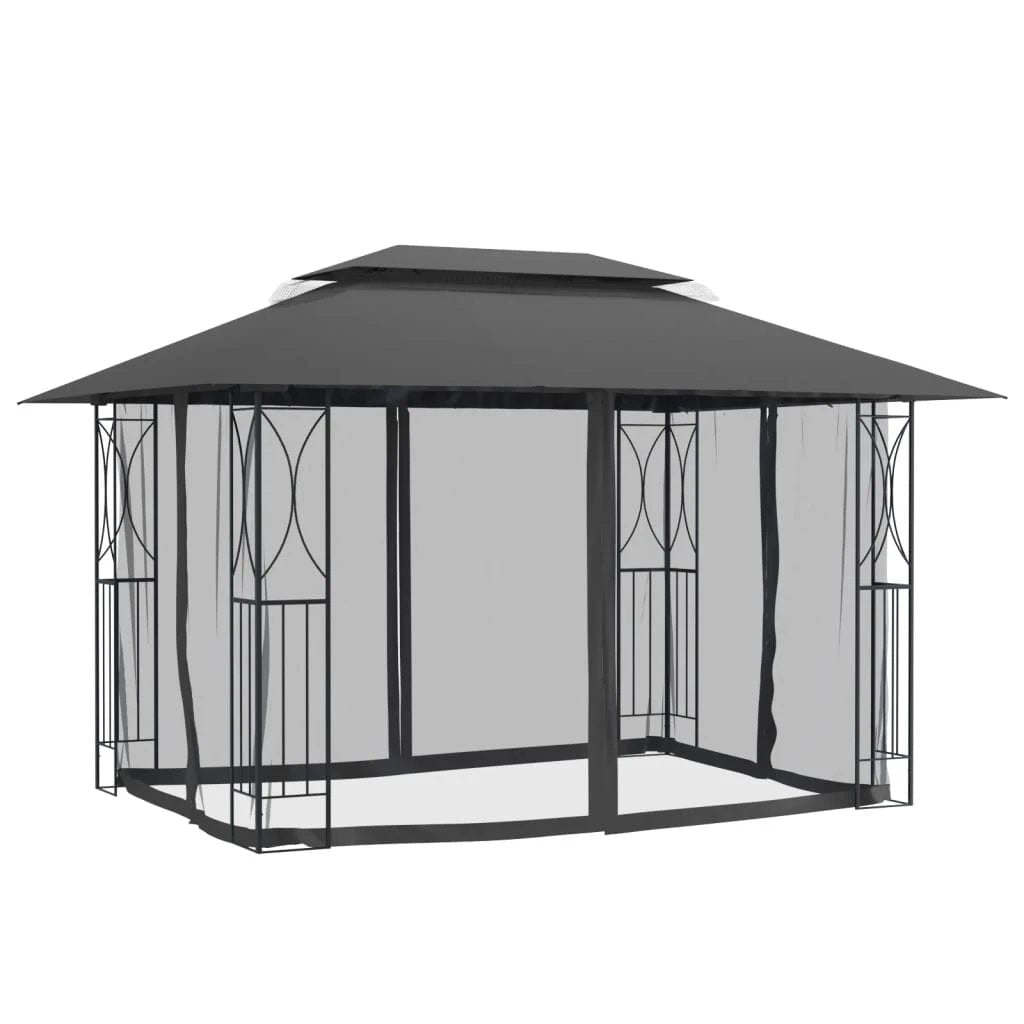 vidaXL vidaXL Gazebo with Sidewalls Anthracite 400x300x270 cm Steel - Gazebos