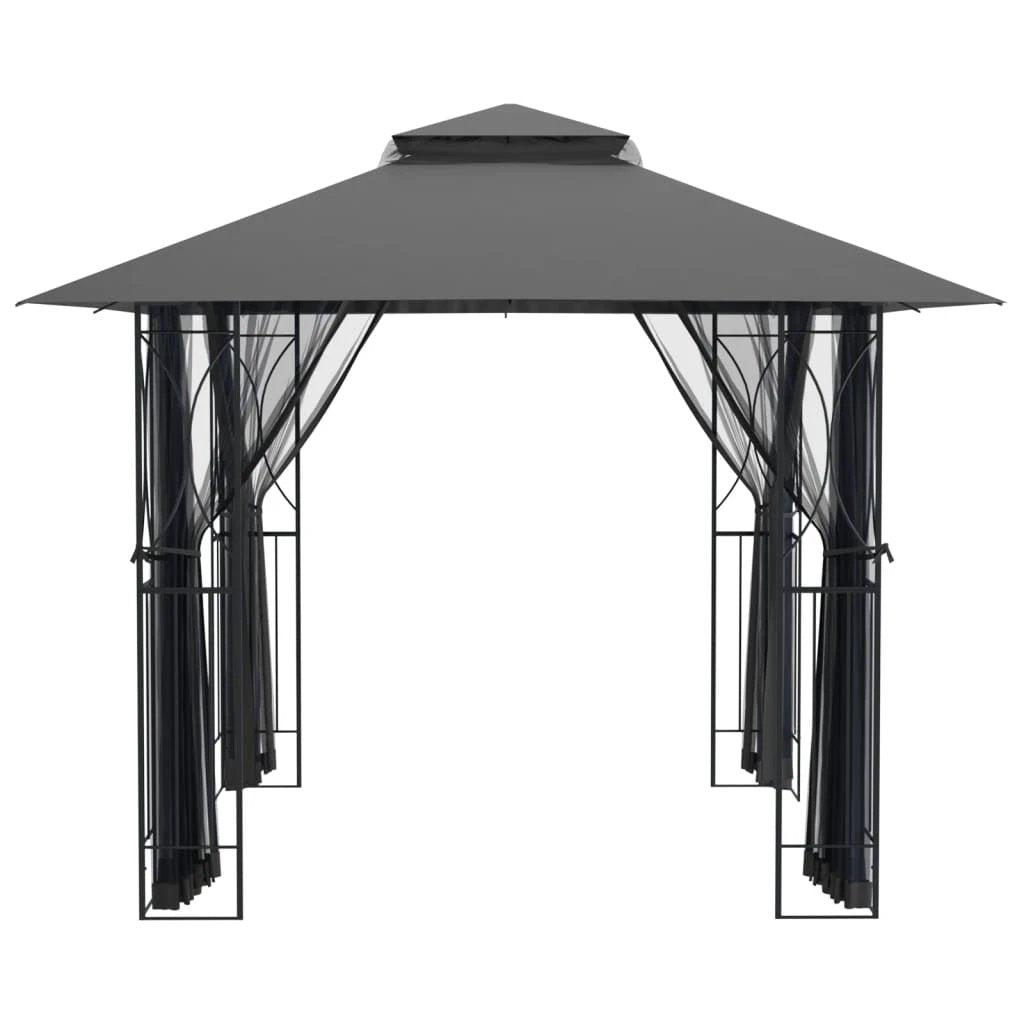 vidaXL vidaXL Gazebo with Sidewalls Anthracite 400x300x270 cm Steel - Gazebos