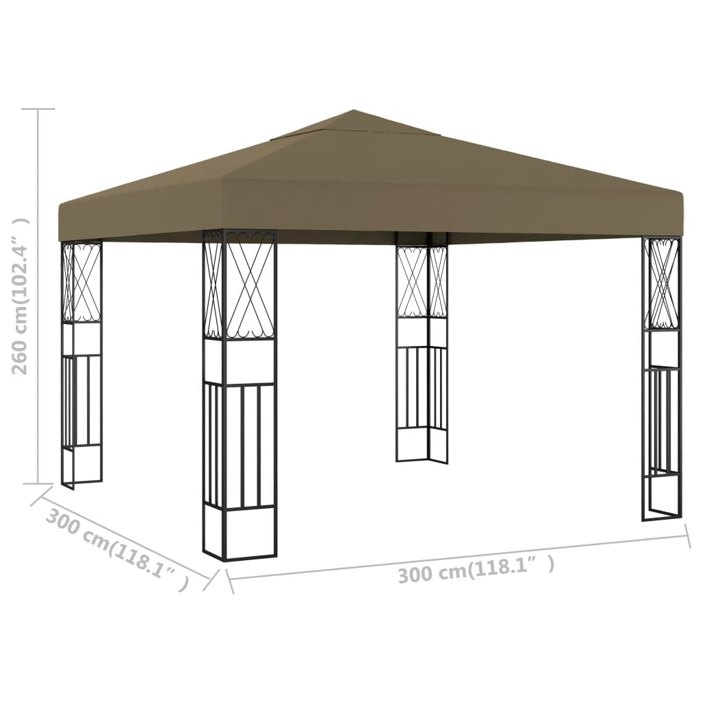 vidaXL Gazebo 3x3 m Cream Fabric by vidaXL