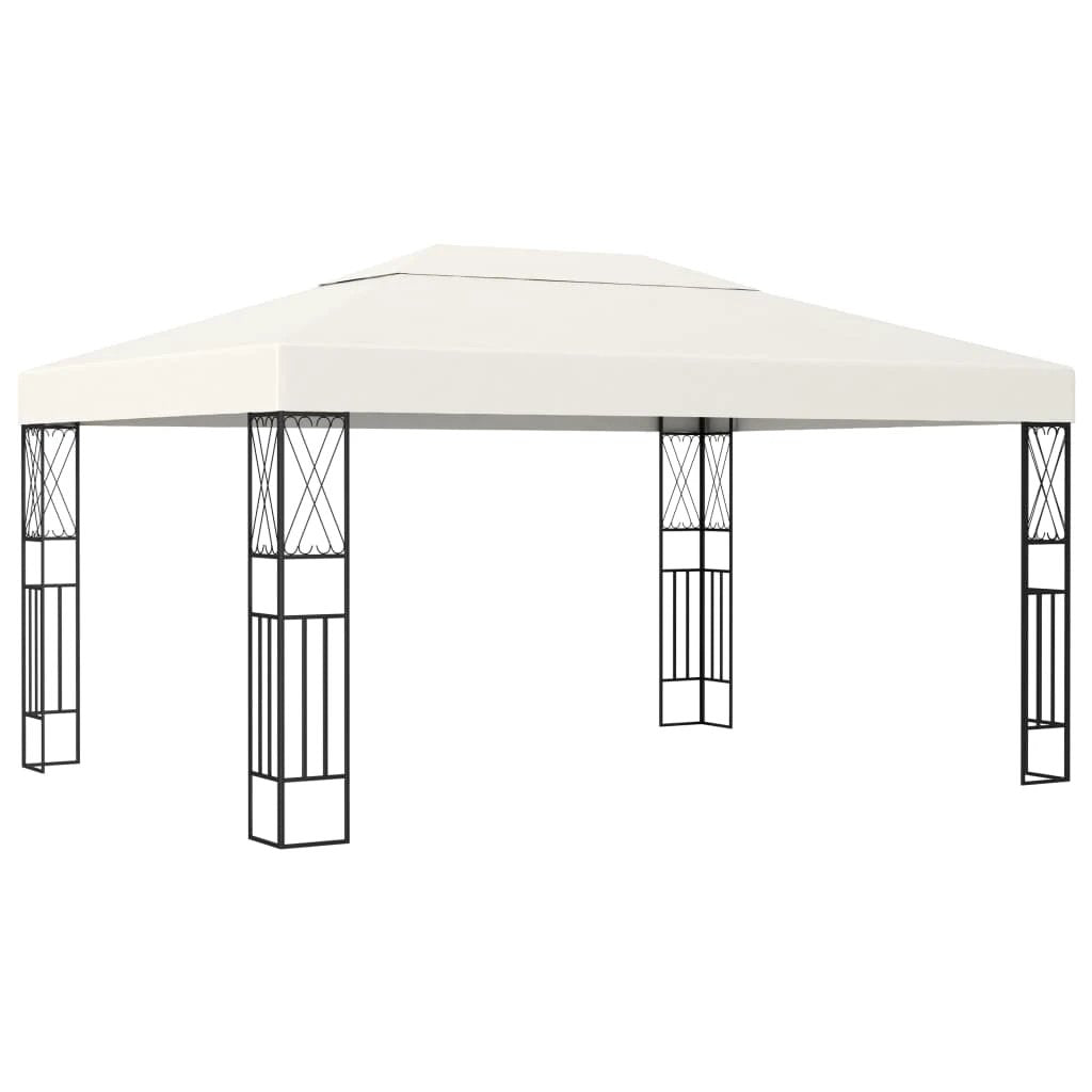 vidaXL Gazebo 3x3 m Cream Fabric - Gazebos