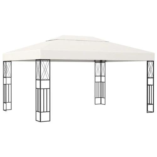 vidaXL Gazebo 3x3 m Cream Fabric - Gazebos