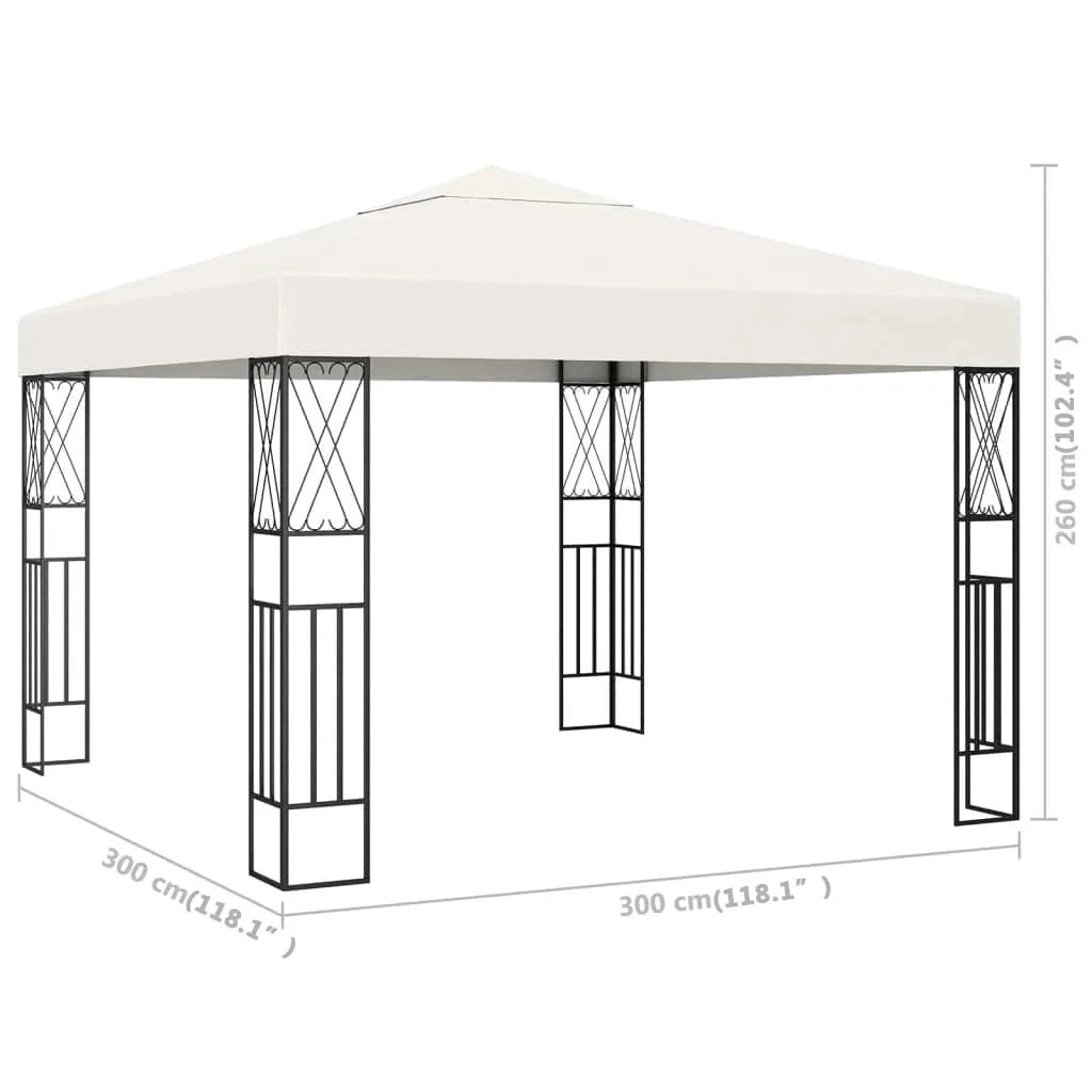 vidaXL Gazebo 3x3 m Cream Fabric by vidaXL