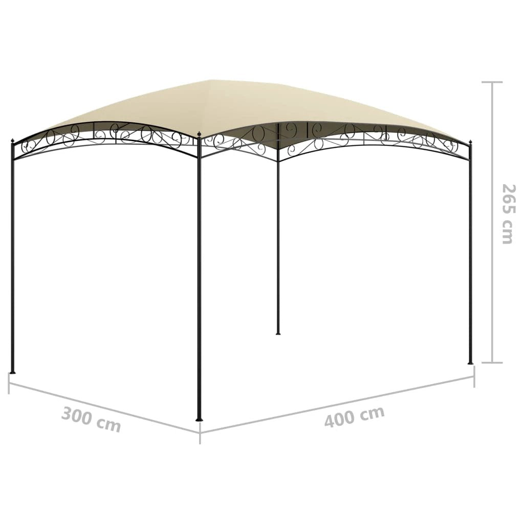 vidaXL Gazebo 3x3x2.65 m Cream 180 g/m² by vidaXL