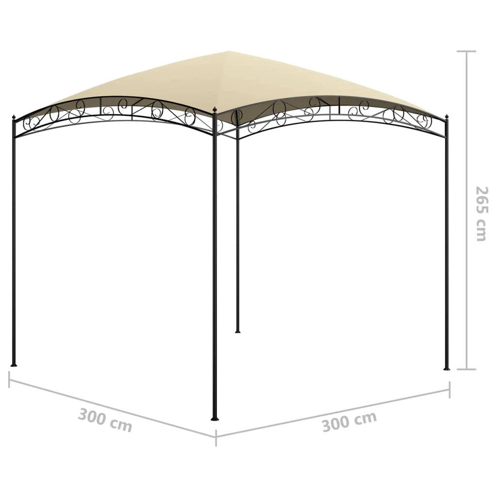 vidaXL Gazebo 3x3x2.65 m Cream 180 g/m² - Gazebos