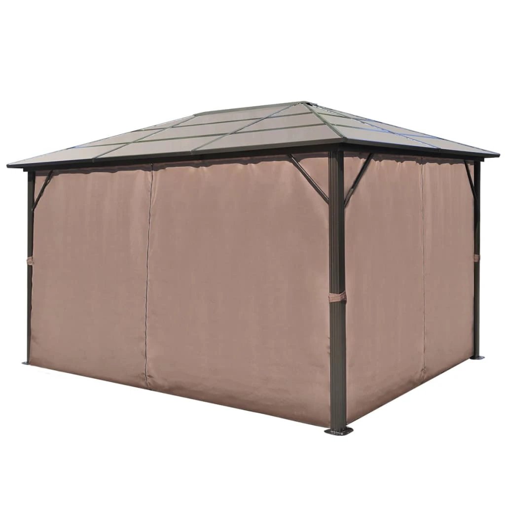 vidaXL Gazebo with Curtain Anthracite Aluminium 300x300 cm by vidaXL
