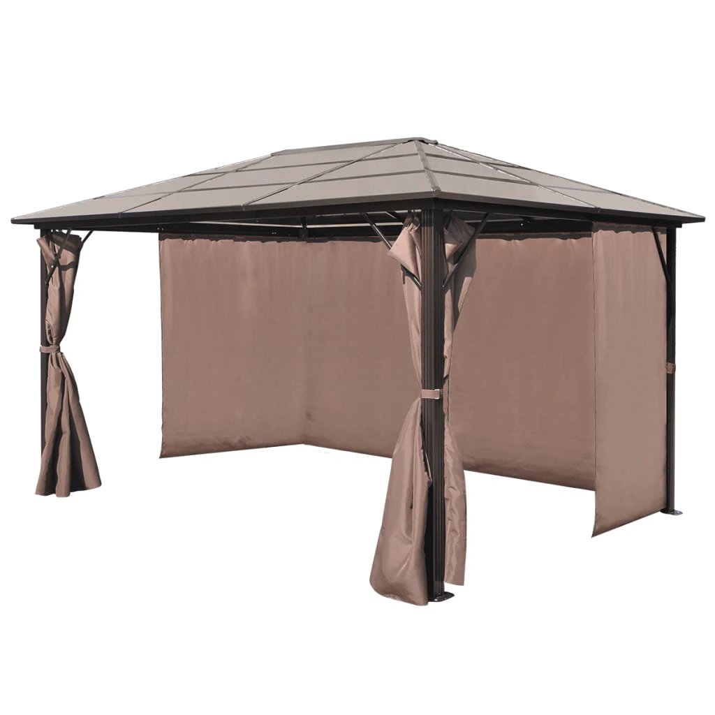 vidaXL Gazebo with Curtain Anthracite Aluminium 300x300 cm by vidaXL