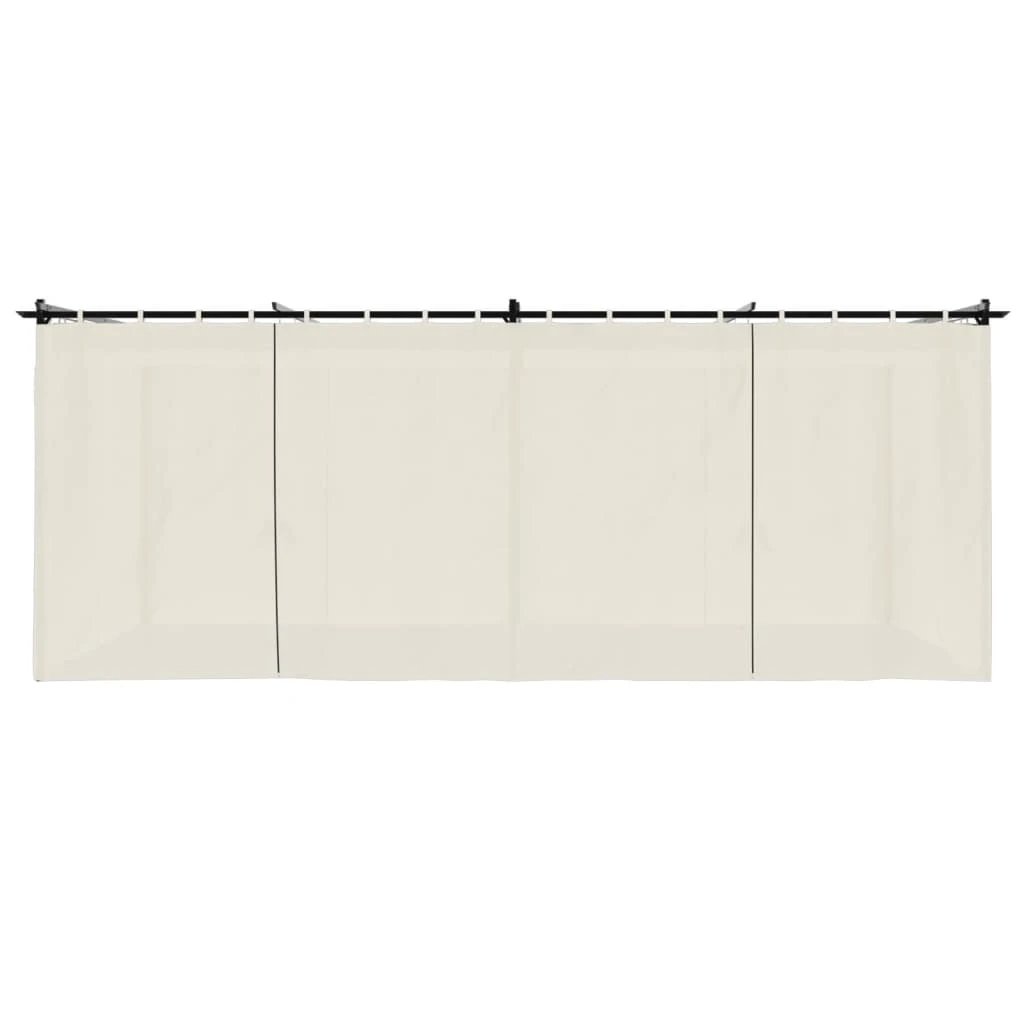 vidaXL Gazebo with Curtains Cream 3x3 m Steel by vidaXL