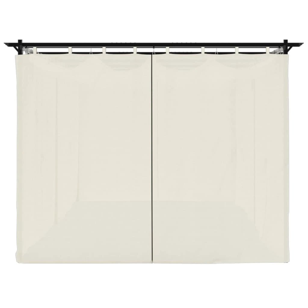 vidaXL vidaXL Gazebo with Curtains Cream 3x3 m Steel - Gazebos