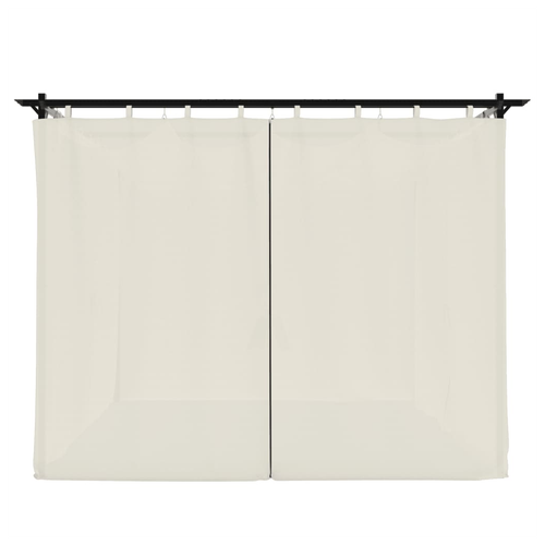 vidaXL Gazebo with Curtains Cream 3x3 m Steel by vidaXL