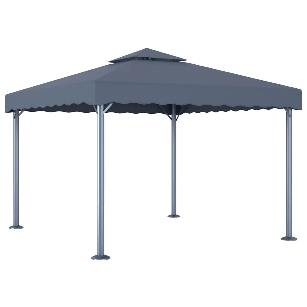 vidaXL Gazebo with LED String Lights 300x300 cm Cream Aluminium by vidaXL