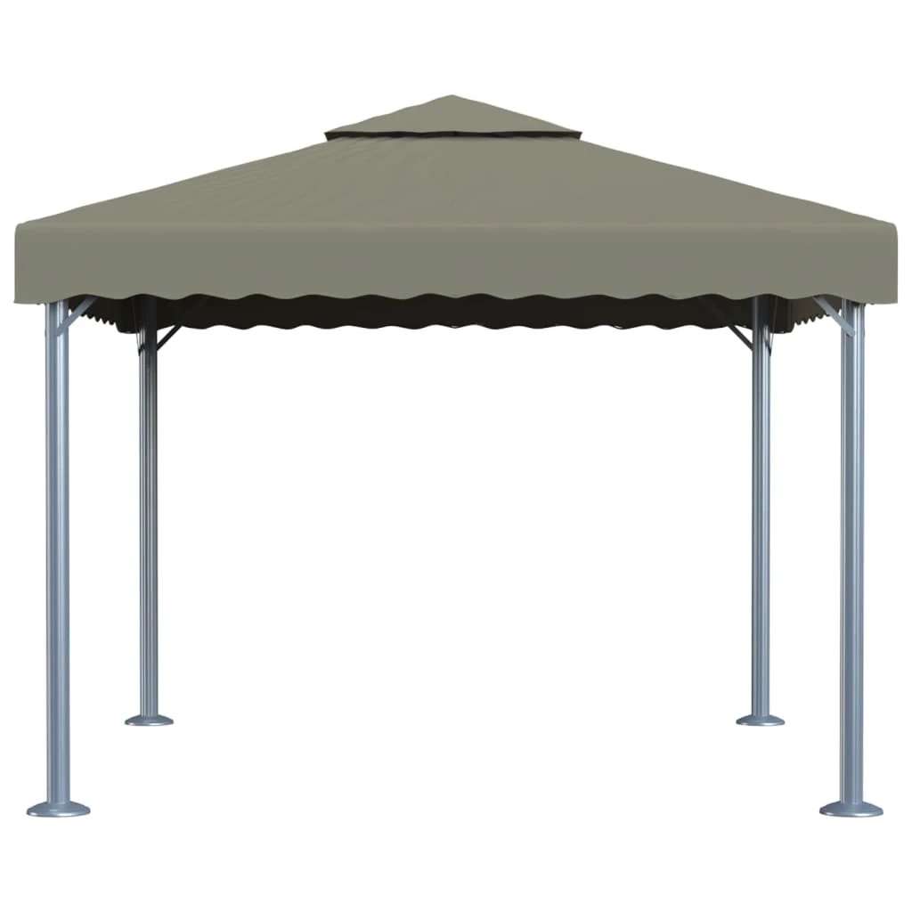 vidaXL Gazebo with LED String Lights 300x300 cm Cream Aluminium by vidaXL