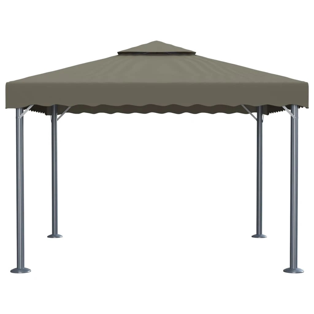 vidaXL Gazebo with LED String Lights 300x300 cm Cream Aluminium by vidaXL