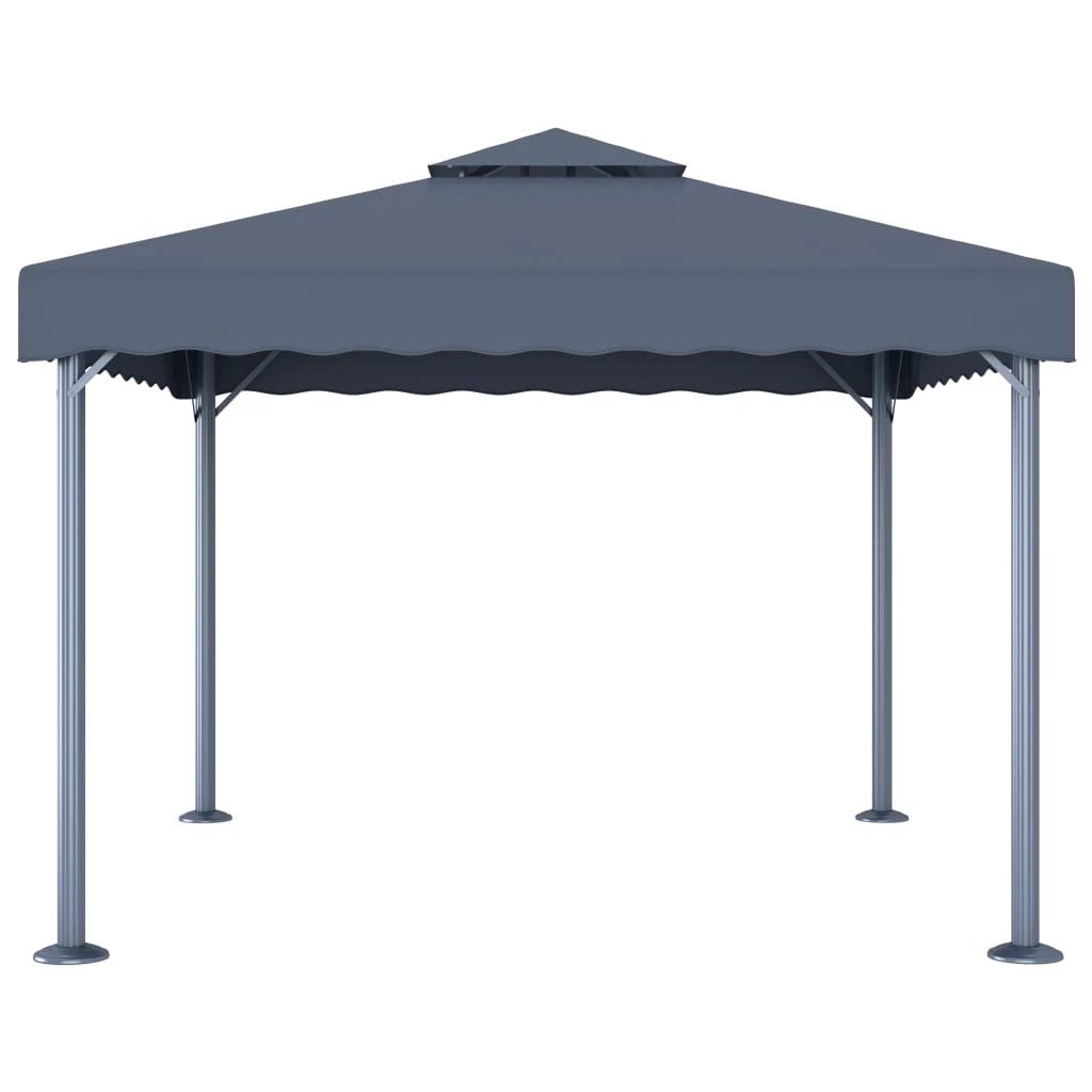 vidaXL Gazebo with LED String Lights 300x300 cm Cream Aluminium by vidaXL