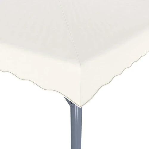 vidaXL Gazebo with LED String Lights 300x300 cm Cream Aluminium - Gazebos