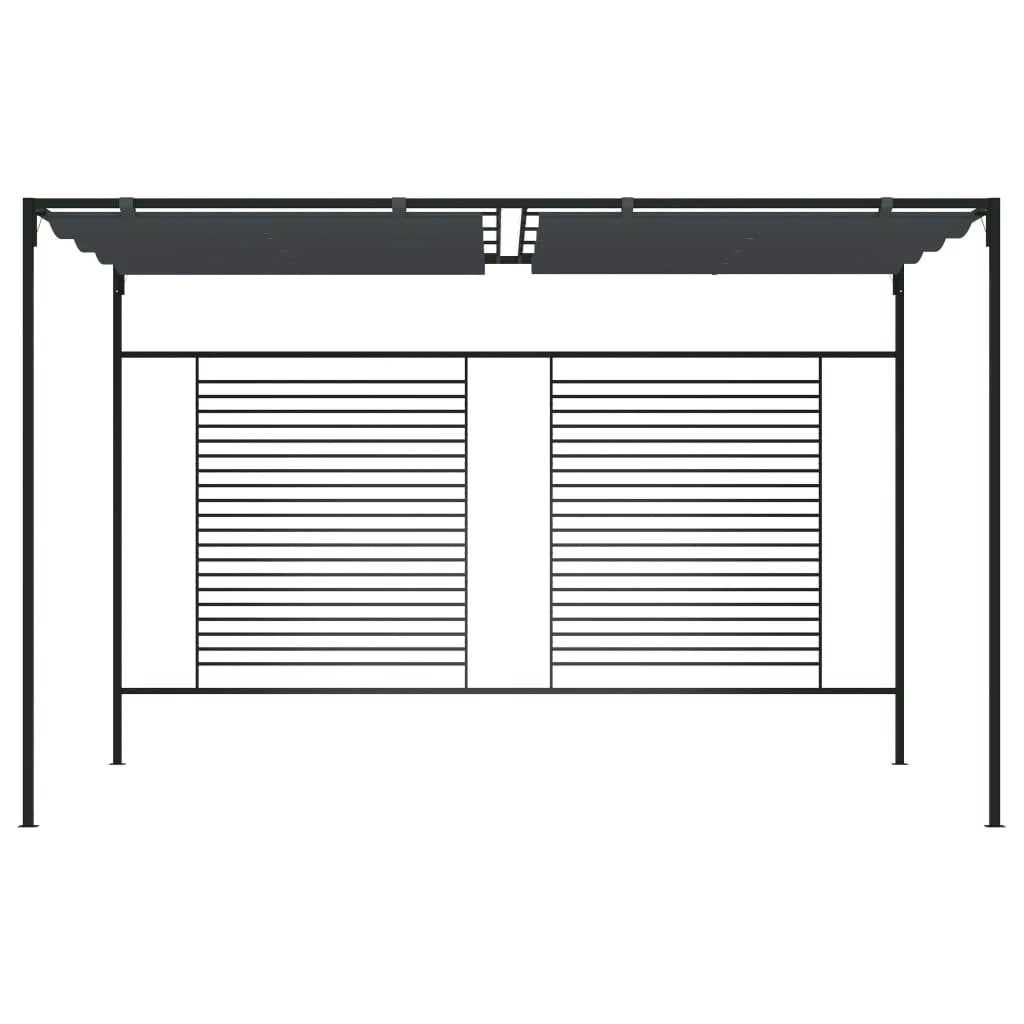 vidaXL Gazebo with Retractable Roof 3x4x2.3 m Cream 180 g/m² - Gazebos