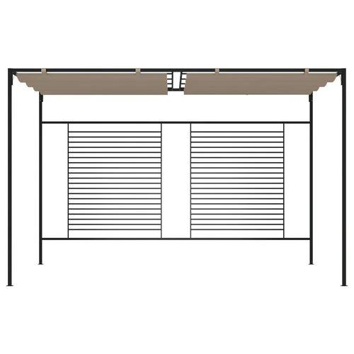 vidaXL Gazebo with Retractable Roof 3x4x2.3 m Cream 180 g/m² - Gazebos