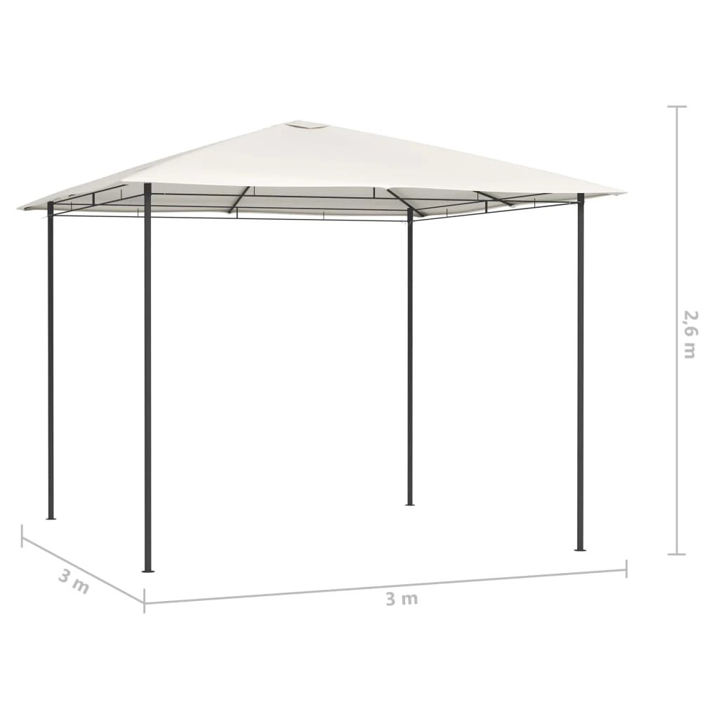 vidaXL Gazebo 3x3x2.6 m Anthracite 160 g/m² by vidaXL