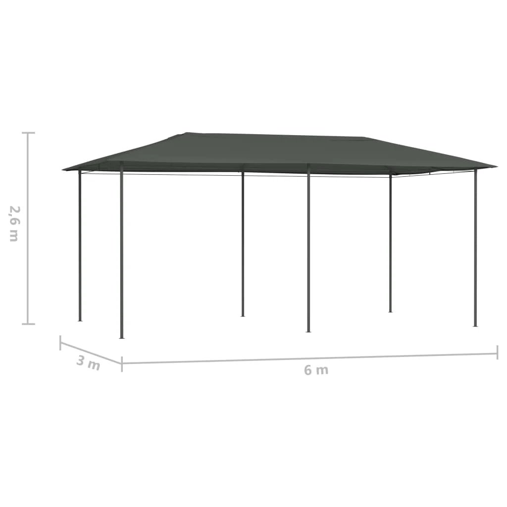 vidaXL Gazebo 3x3x2.6 m Anthracite 160 g/m² by vidaXL