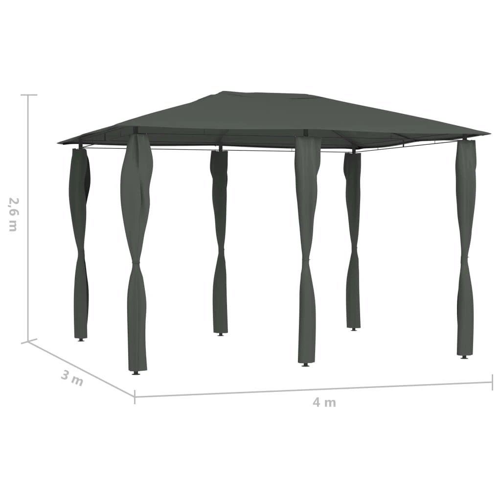 vidaXL vidaXL Gazebo 3x3x2.6 m Anthracite 160 g/m² - Gazebos