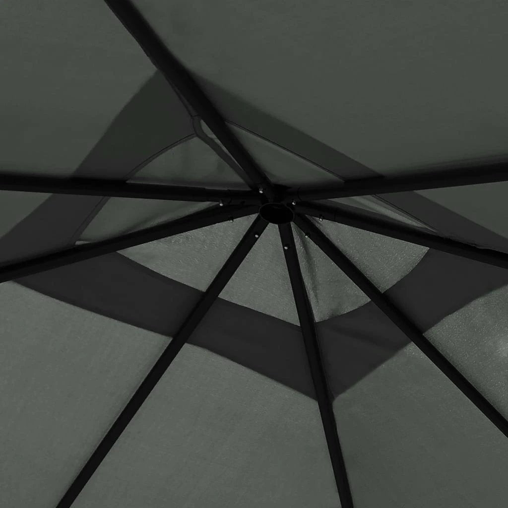 vidaXL Gazebo 3x3x2.6 m Anthracite 160 g/m² by vidaXL