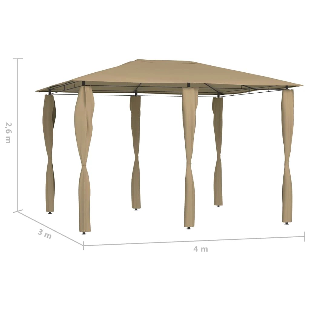 vidaXL Gazebo 3x3x2.6 m Anthracite 160 g/m² by vidaXL