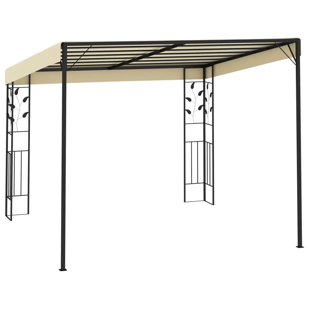 vidaXL vidaXL Wall-mounted Gazebo 3x3x2.5 m Cream - Gazebos