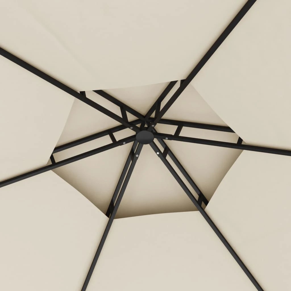 vidaXL Gazebo with Sidewalls 3.1x2.7 m Cream - Gazebos
