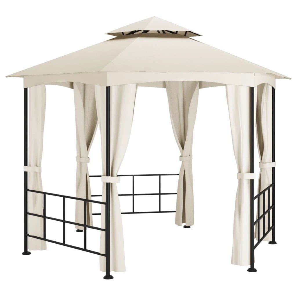 vidaXL Gazebo with Sidewalls 3.1x2.7 m Cream - Gazebos