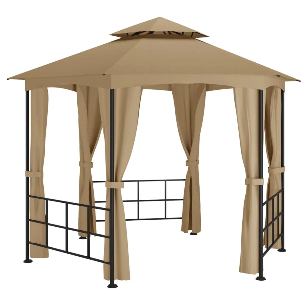 vidaXL Gazebo with Sidewalls 3.1x2.7 m Cream - Gazebos