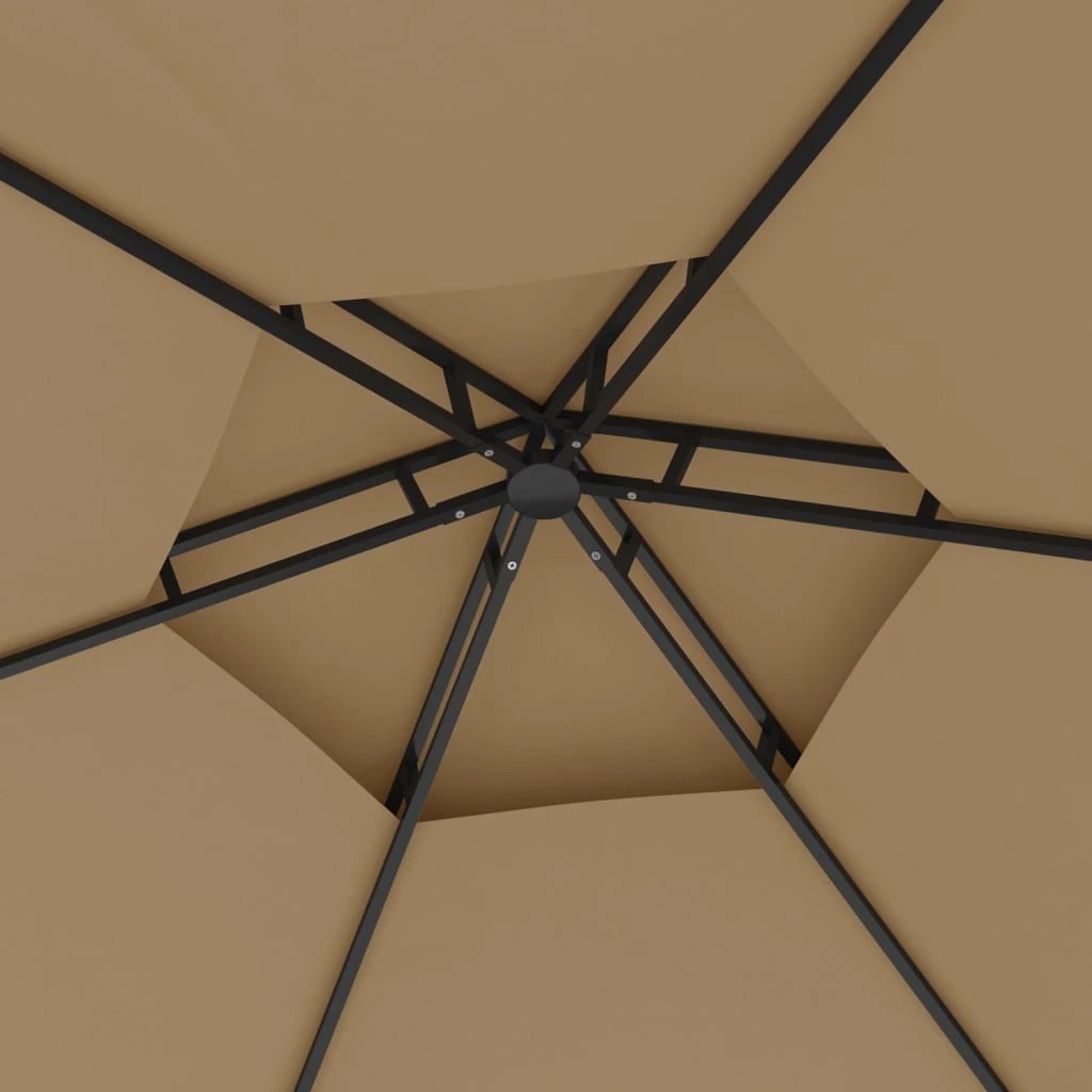 vidaXL Gazebo with Sidewalls 3.1x2.7 m Cream - Gazebos