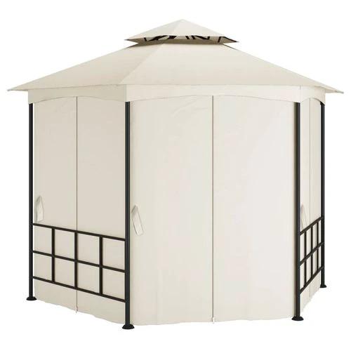 vidaXL Gazebo with Sidewalls 3.1x2.7 m Cream - Gazebos