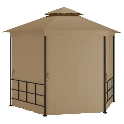 vidaXL Gazebo with Sidewalls 3.1x2.7 m Cream - Gazebos